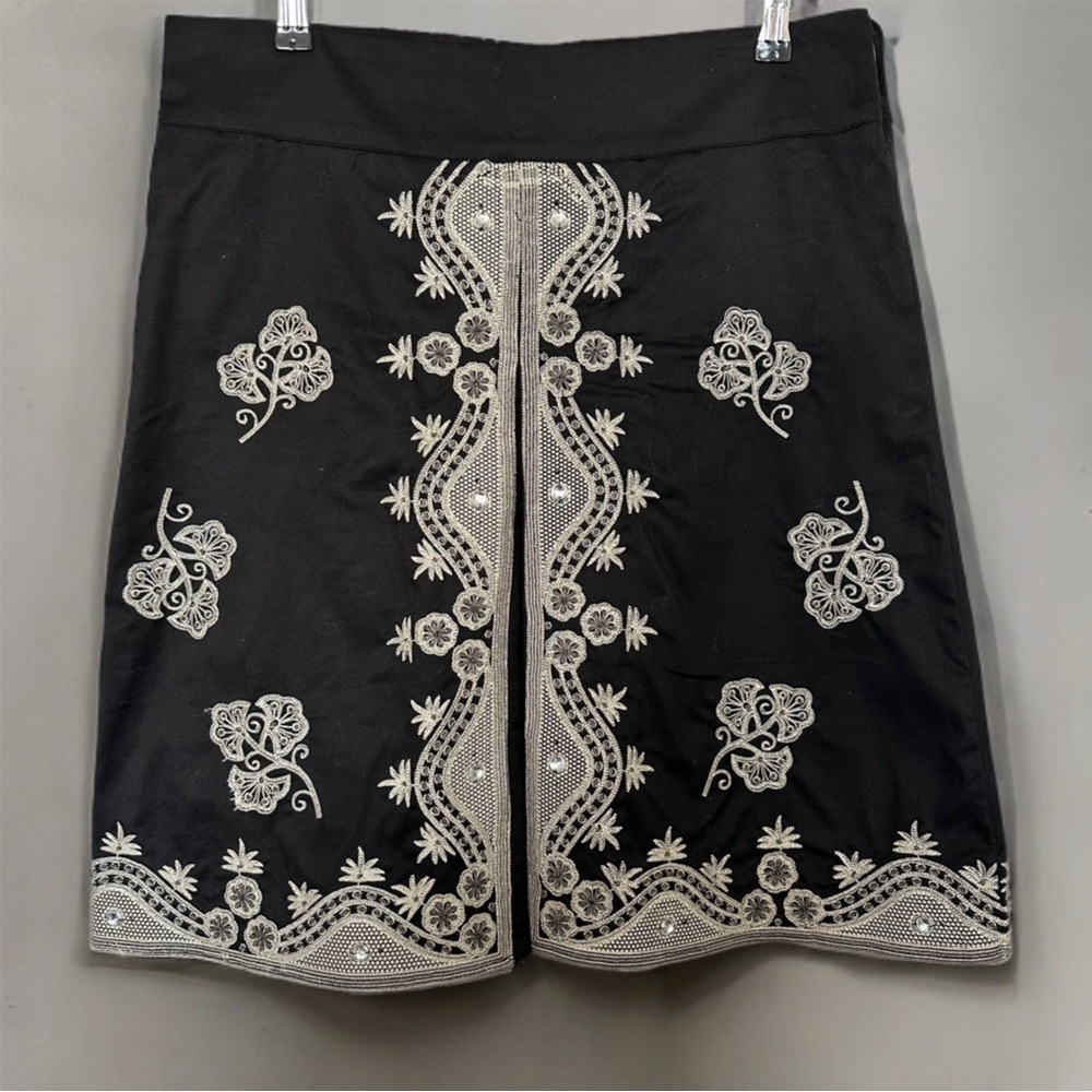 NET Elegant Black Embroidered Skirt with Jewels